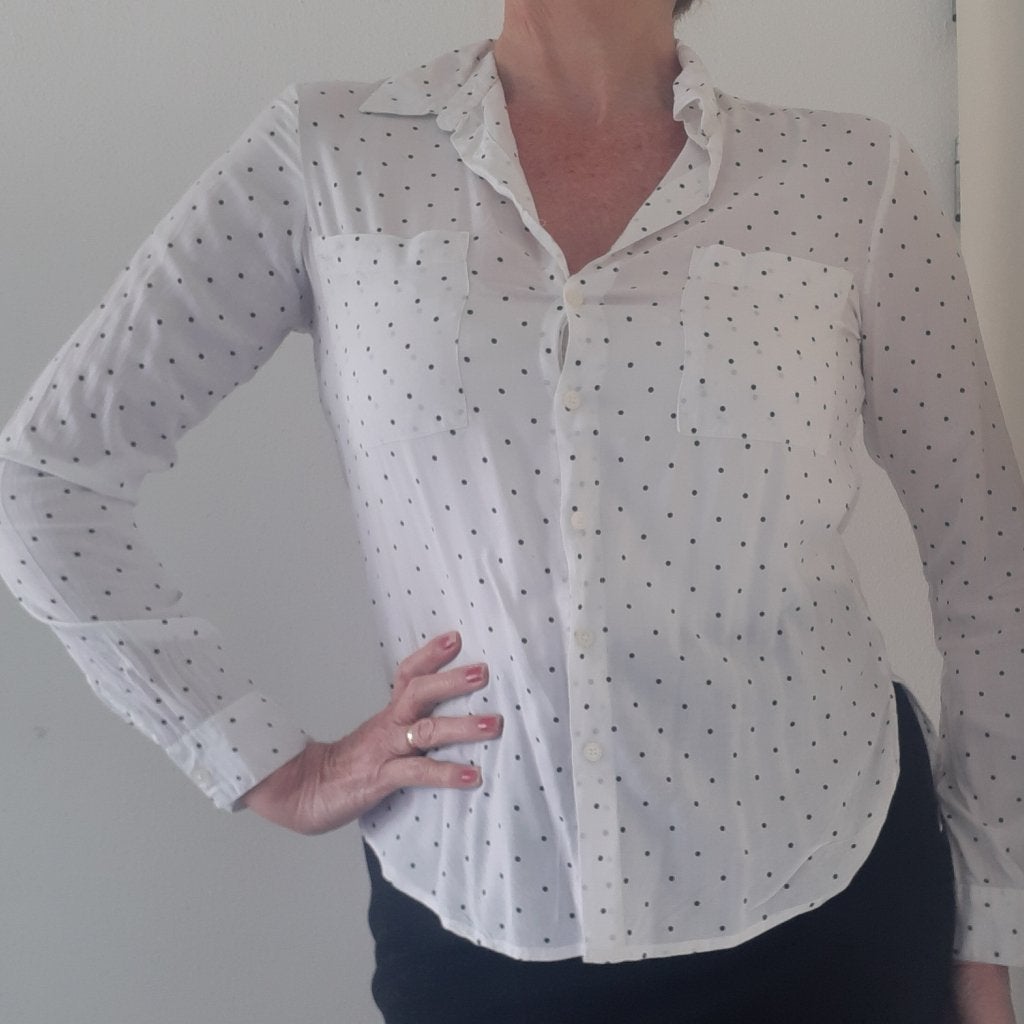 Schitterend blousje medium, Ophalen of Verzenden, Zo goed als nieuw, Maat 38/40 (M), Wit