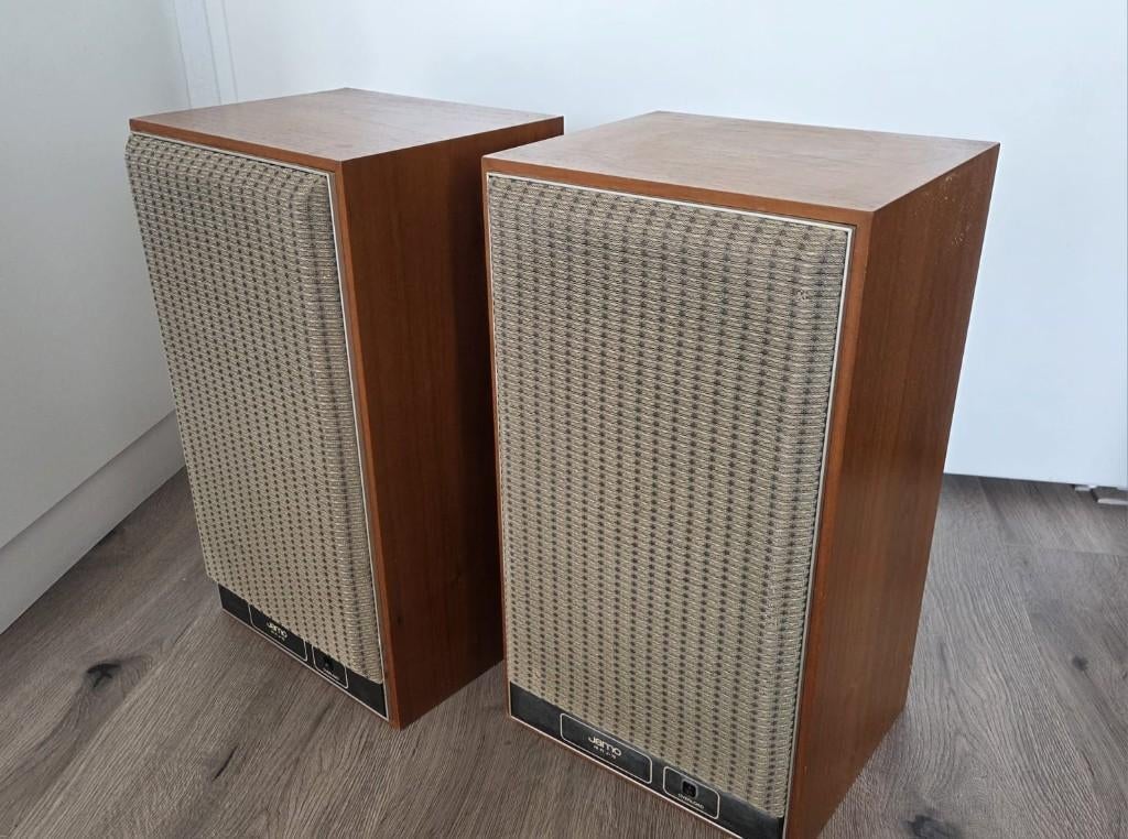 VINTAJE JAMO Goed werkende Jamo J-70 vintage speakers, Gebruikt, Ophalen of Verzenden, 60 tot 120 watt, Front, Rear of Stereo speakers