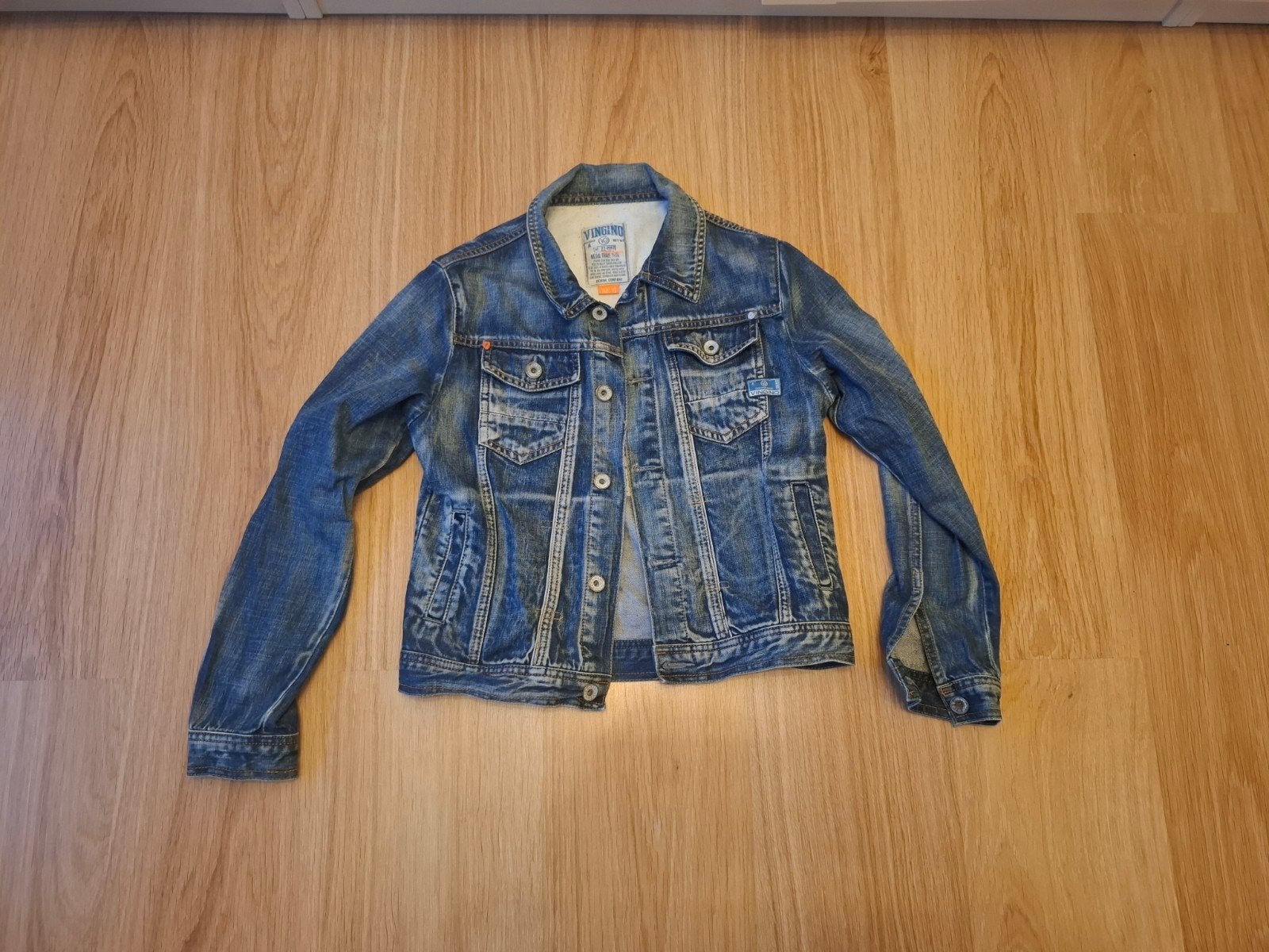 Spijkerjas jongen Vingino maat 12 - zeer nette staat, Ophalen of Verzenden, Vingino, Jongen, Jas