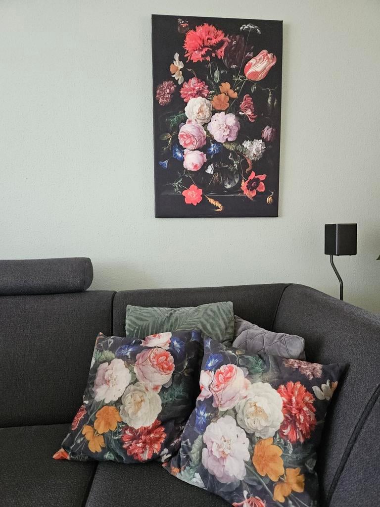 Schilderij stilleven bloemen Jan Davidsz de Heem 90x60, Ophalen of Verzenden, Zo goed als nieuw, Schilderij