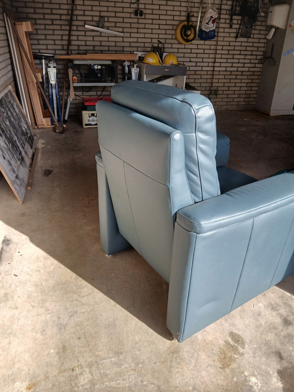 zgan fauteuil, gekocht bij Kruit & Kramer, Ophalen, Minder dan 75 cm, Leer, Zo goed als nieuw