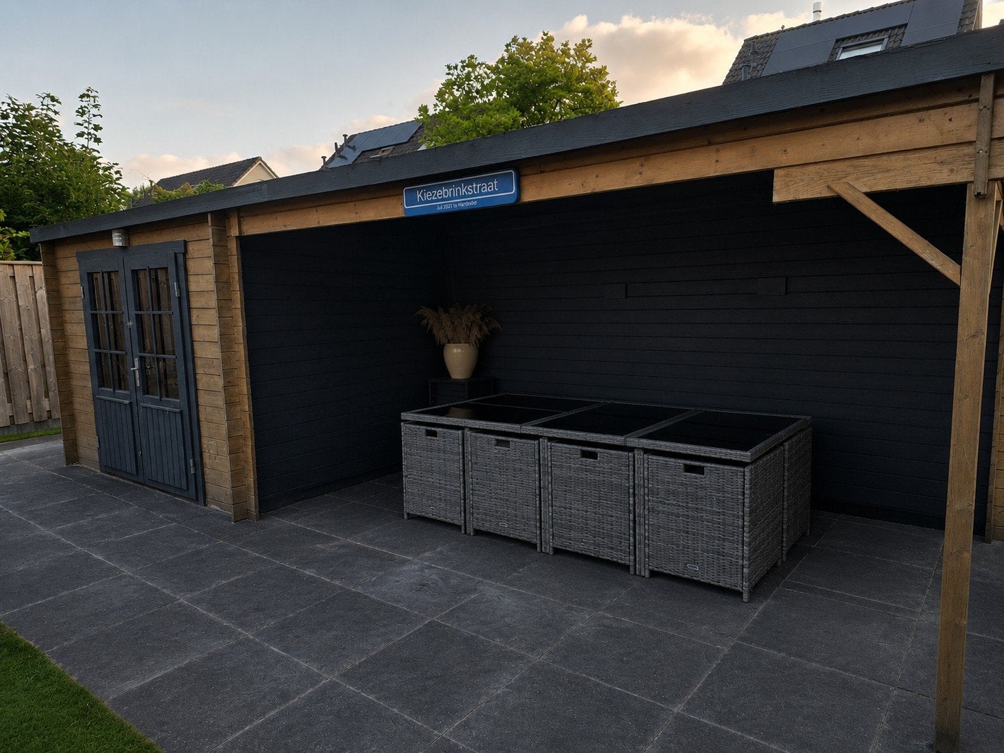 Gratis tuinhuis 7x3 meter - Zelf demonteren + ophalen, Tuin en Terras, Tuinhuizen, Ophalen, Gebruikt, Hout, 500 cm of meer