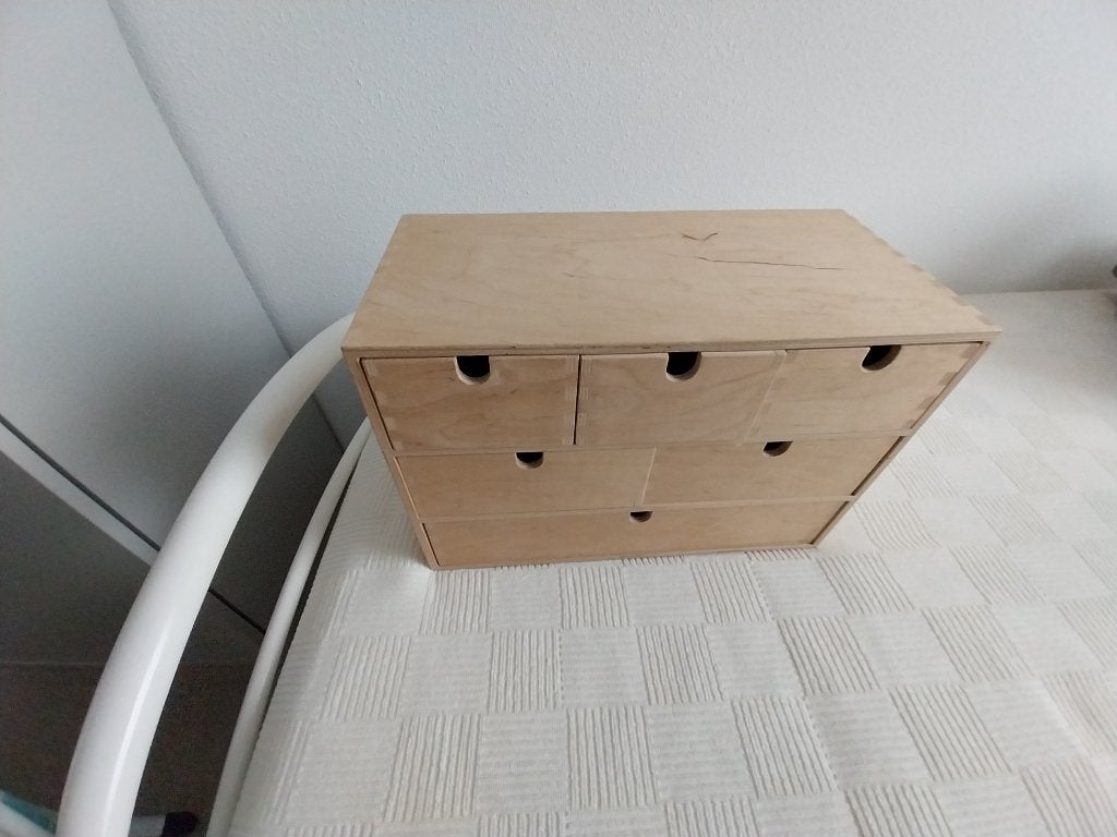 Handig houten laden kastje., Huis en Inrichting, Ophalen, Gebruikt, 5 laden of meer, 50 tot 100 cm