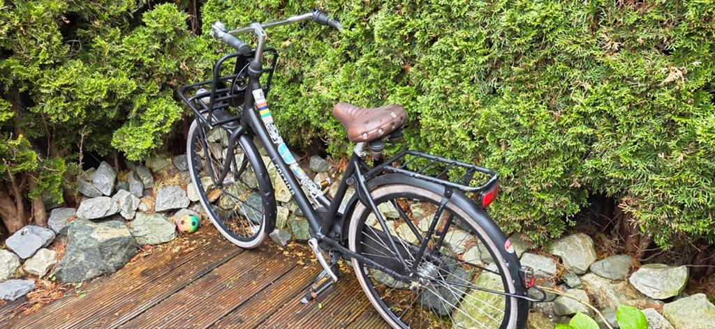 Cortina Transportfiets Zwart - Gebruikt, Fietsen en Brommers, Fietsen | Dames | Damesfietsen, Terugtraprem, Gebruikt, Versnellingen