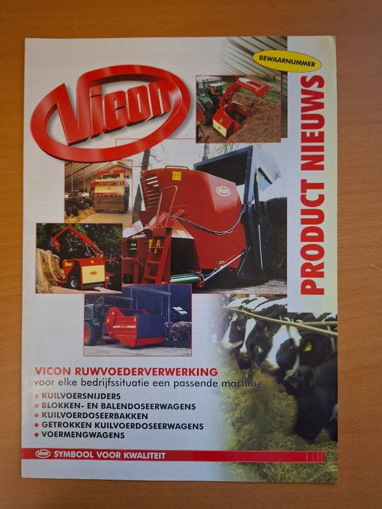 Folder Vicon ruwvoederverwerking, Ophalen of Verzenden, Gelezen, Tractor en Landbouw