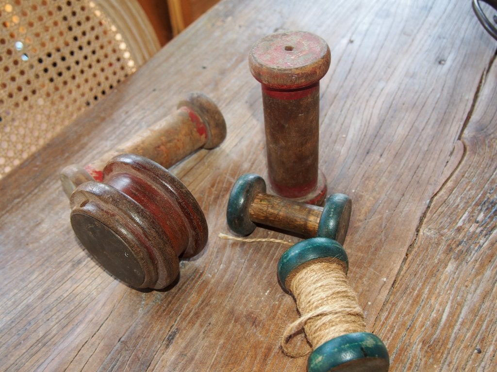 5 Oude Houten Klossen uit India - Decoratief, Ophalen of Verzenden