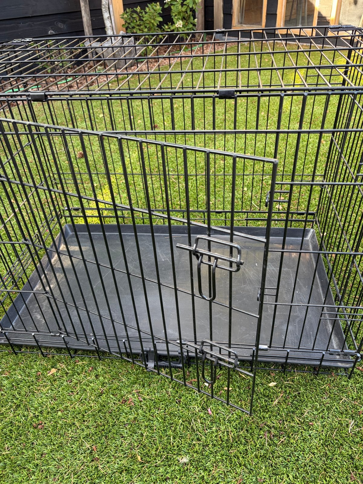 Hondenbench, zwart, 91x56x65 cm, Dieren en Toebehoren, Ophalen, Zo goed als nieuw