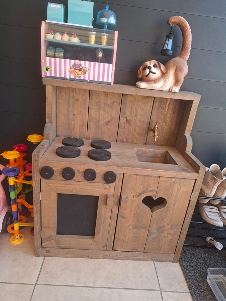 Houten Speelkeuken - Zo goed als nieuw (80x40x90cm), Ophalen of Verzenden, Zo goed als nieuw, Hout, Speelkeuken