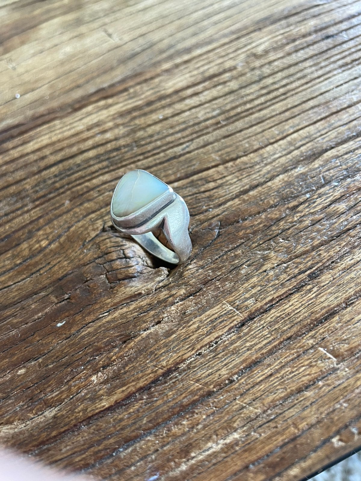 Zilveren ring maat 19 € 25,00, 19 tot 20, Ophalen of Verzenden, Zo goed als nieuw, Dame