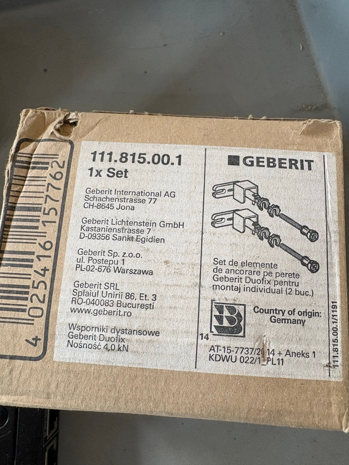 Geberit Duofix Muurankerset voor individuele montage (2 st.), Ophalen of Verzenden, Nieuw, Overige typen