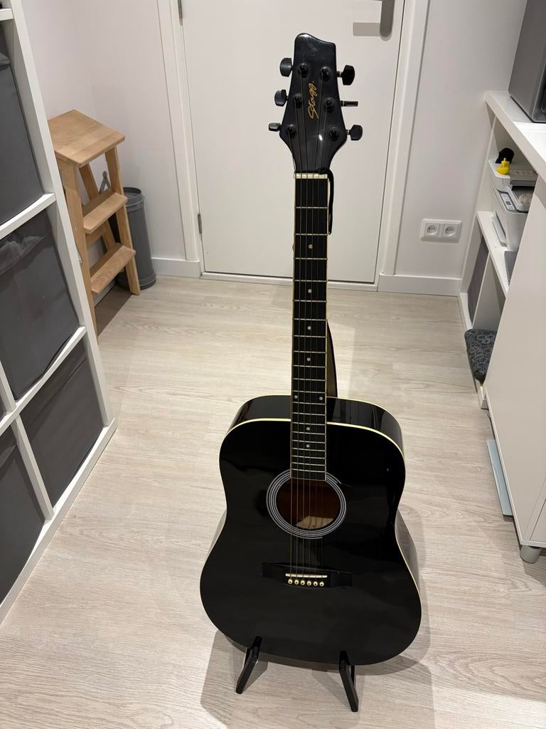 Stagg Western gitaar - Zwart, Muziek en Instrumenten, Ophalen, Gebruikt, Western- of Steelstringgitaar