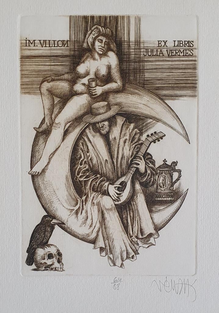 Exlibris / Ex libris Zoltan Ven, Im Villon, Verzenden