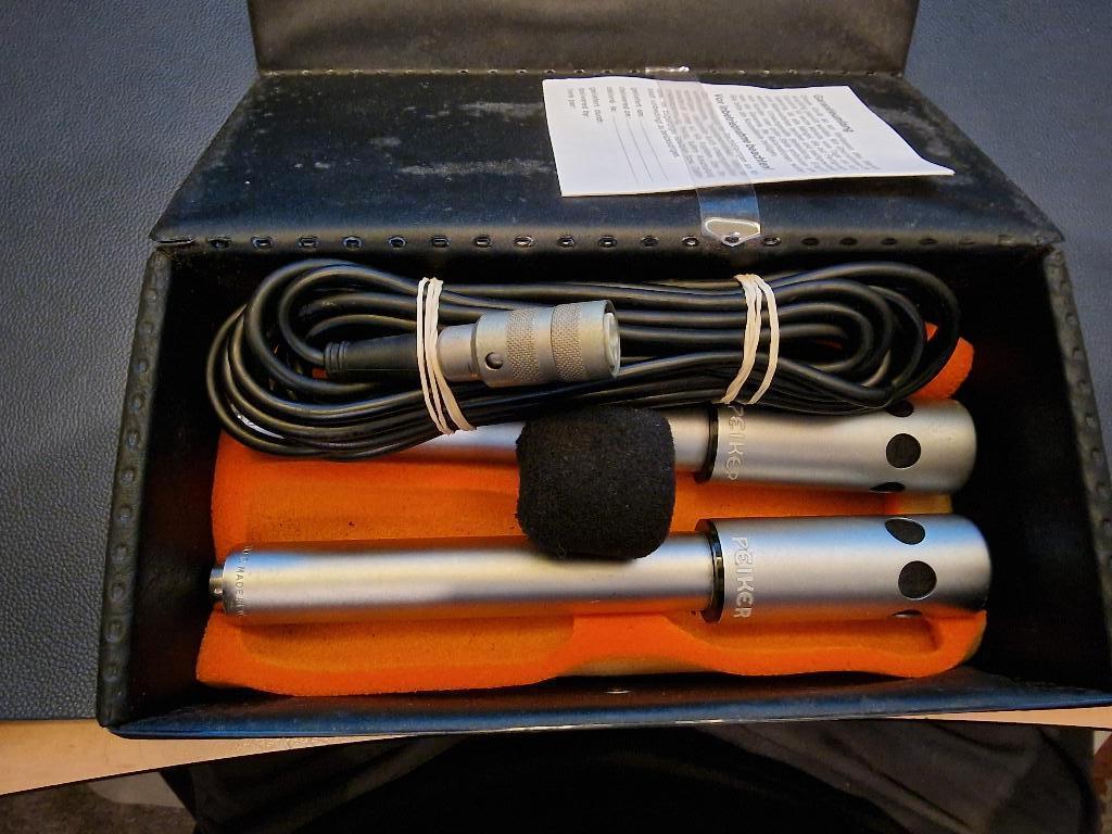 Set van 2 Vintage Peiker TM 104 N Microfoons, Ophalen of Verzenden, Gebruikt, Zangmicrofoon