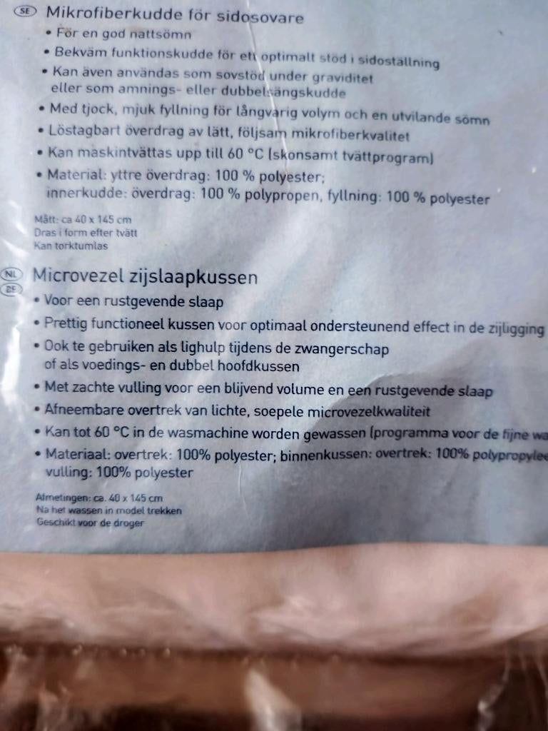 Bodypillow, Ophalen, Wit, Nieuw, 190 cm of minder