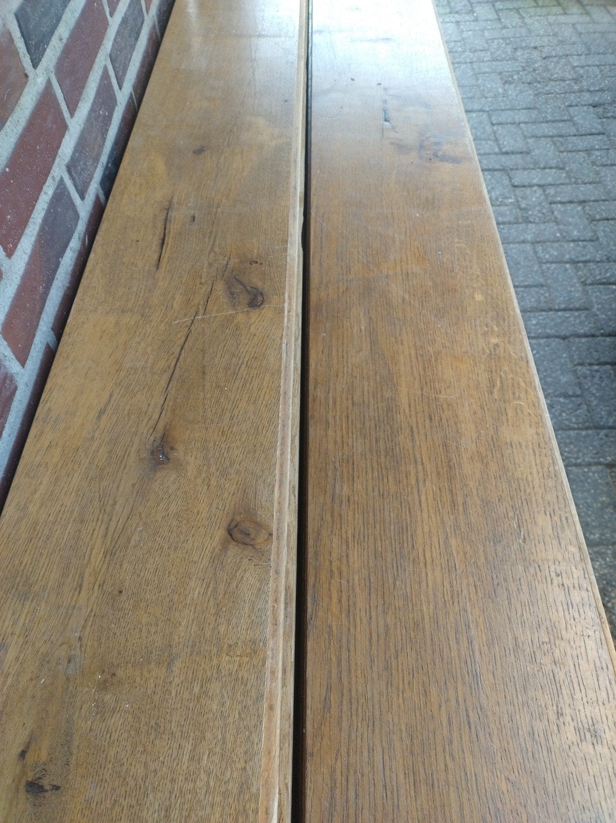 42 m2 oude massieve eiken vloer, Gebruikt, 10 m² of meer, 10 tot 30 cm, Hout