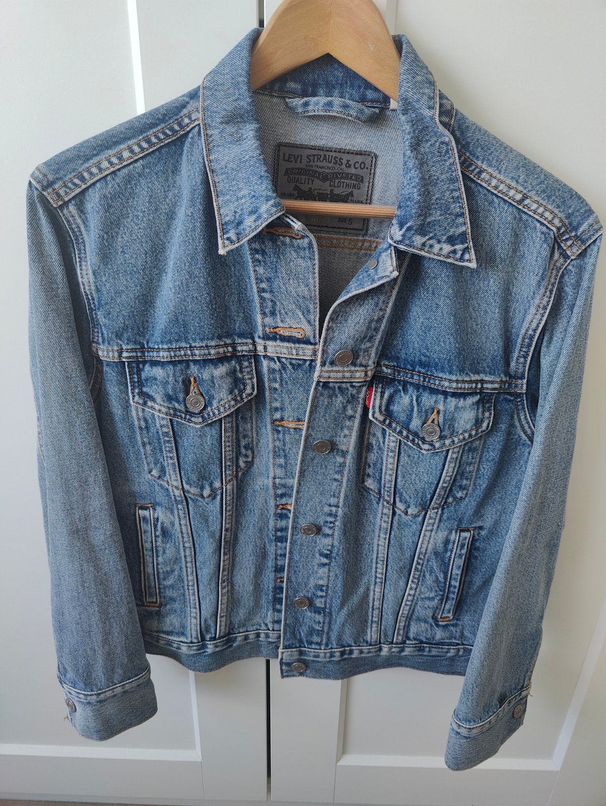 Levi's Commuter Trucker Jacket met Jacquard by Google, Blauw, Ophalen of Verzenden, Zo goed als nieuw, Maat 36 (S)