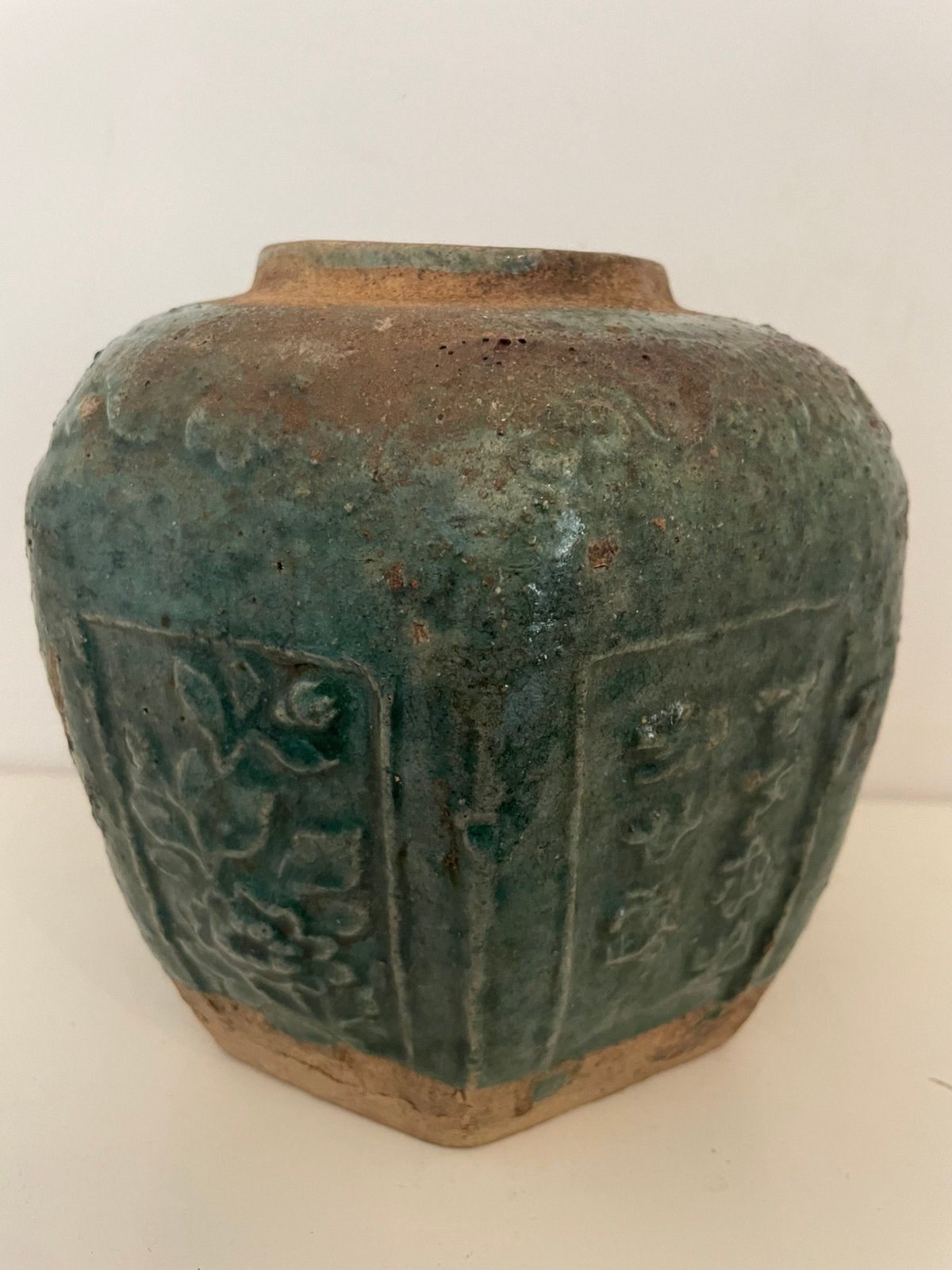 Antieke Chinese zeshoekige Shiwan gemberpot | H16 cm, Antiek en Kunst, Ophalen of Verzenden