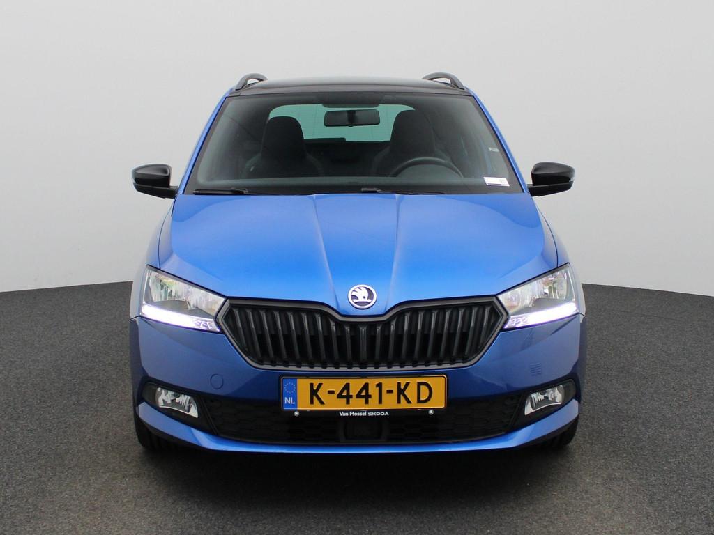 Skoda Fabia Combi 1.0 TSI Sport Business | Panoramadak | Par, Auto's, 12 maanden, Stof, Gebruikt, Blauw