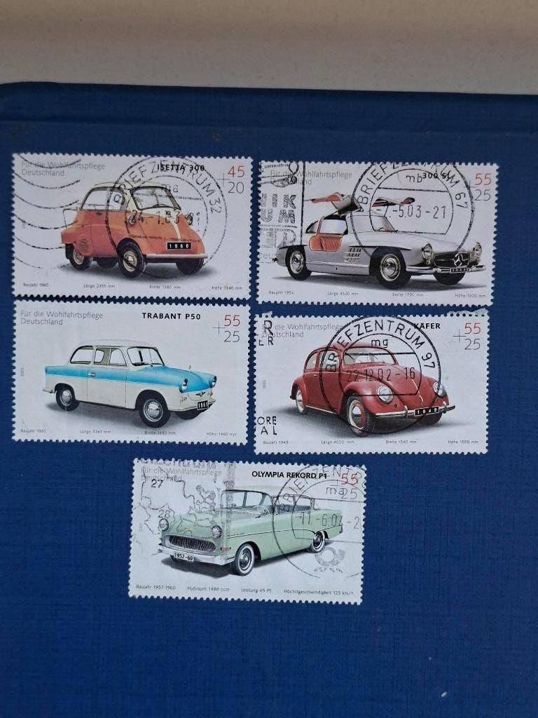 Postzegel Dui 2002 en 2003 5 Auto zegels 22-05, Ophalen of Verzenden, 1990 tot heden, Gestempeld