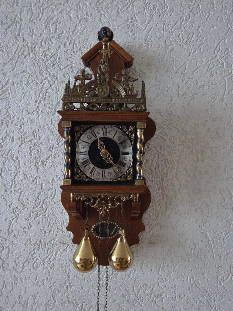 Wandklok met gewichten - klassiek design - Zaanse klok, Ophalen of Verzenden