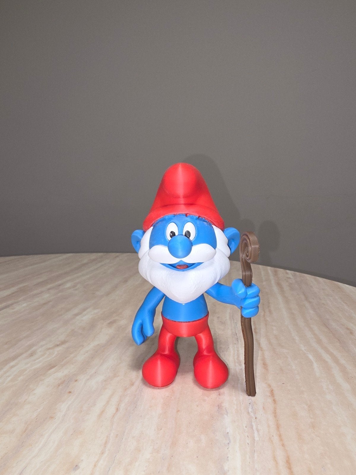 Papa Smurf 3D Geprint Beeldje - 18 cm, Ophalen of Verzenden