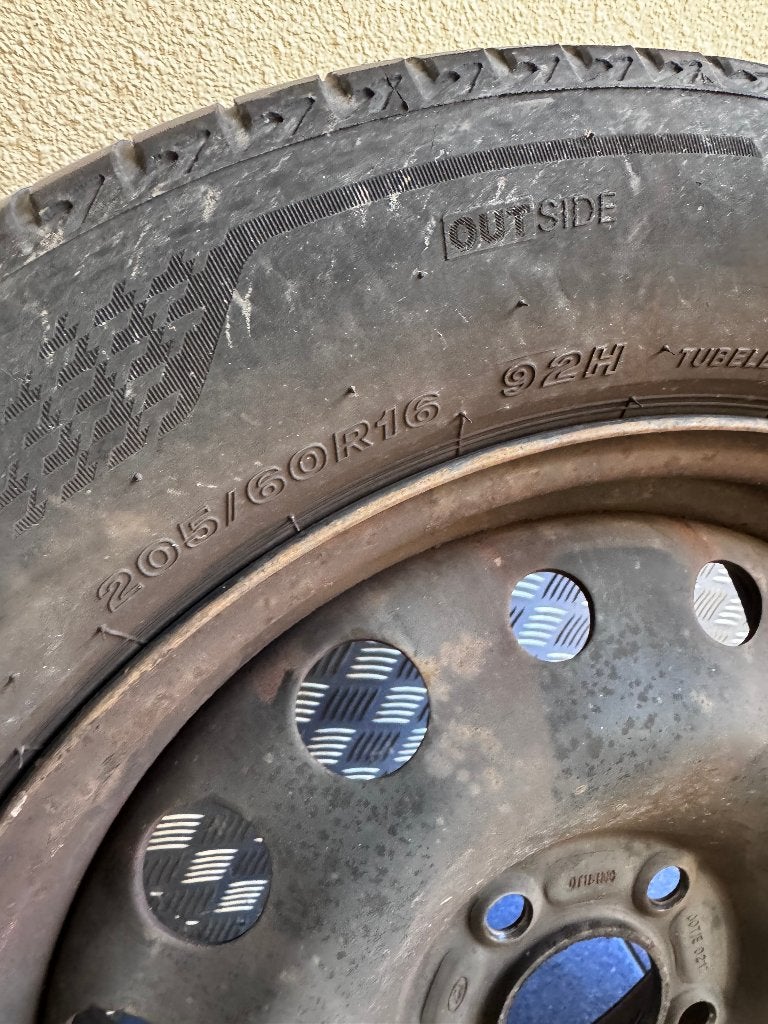 Stalen velgenset Ford Transit Connect 205/60R16, Ophalen, Bestelwagen, Velg(en), 16 inch