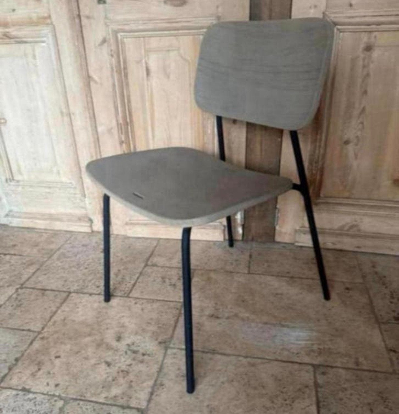 6 nieuwe rustiek landelijke keuken stoelen, eetkamerstoelen, Nieuw, Ophalen of Verzenden, Landelijke stijl, Grijs
