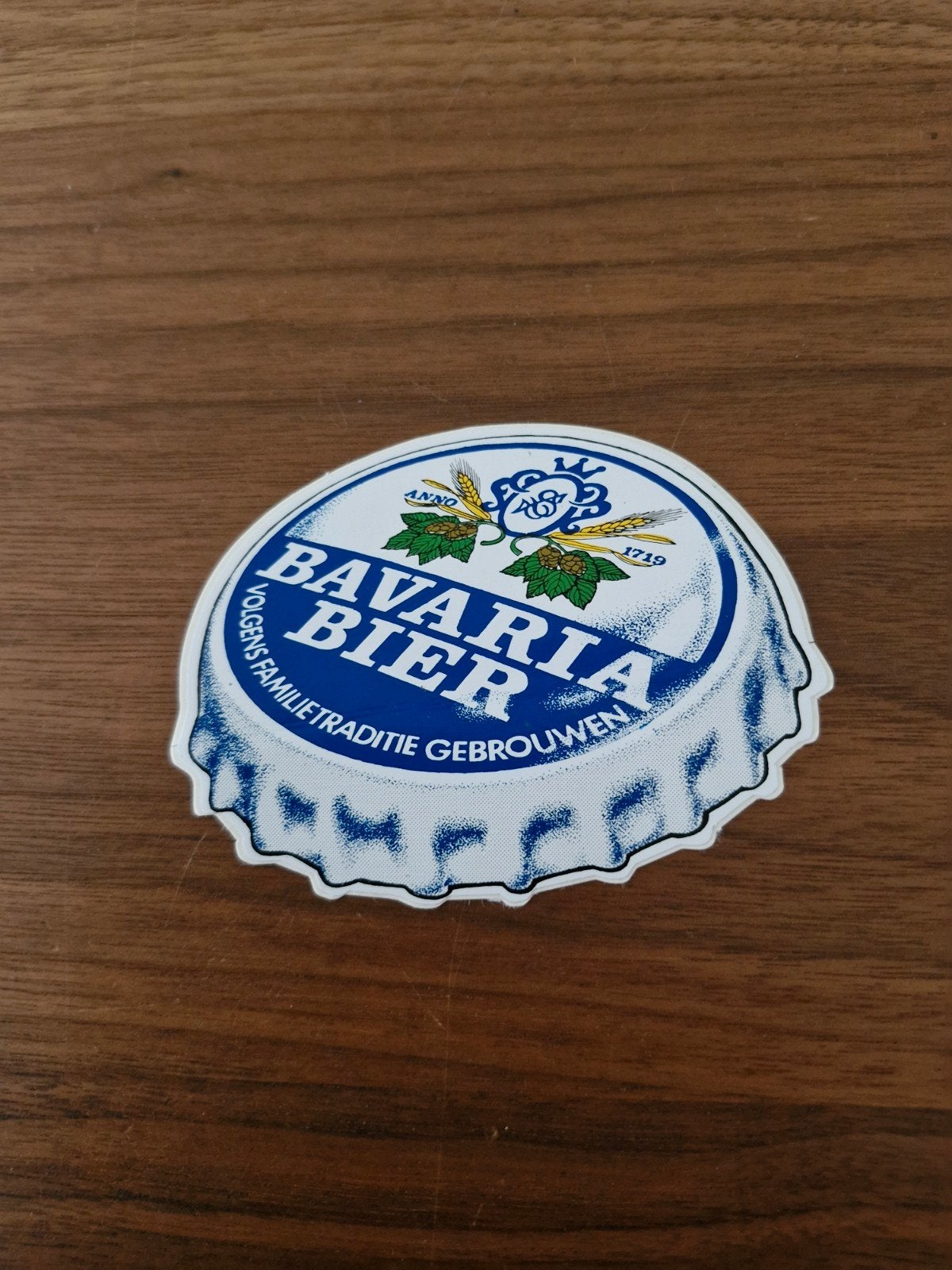11706 Bavaria Bier Kroonkurk Sticker - Nieuw, Ophalen of Verzenden, Nieuw, Merk