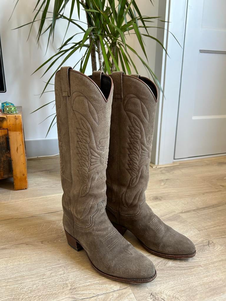 Sendra suède cowboylaarzen - Maat 39, Ophalen of Verzenden, Zo goed als nieuw, Bruin, Hoge laarzen
