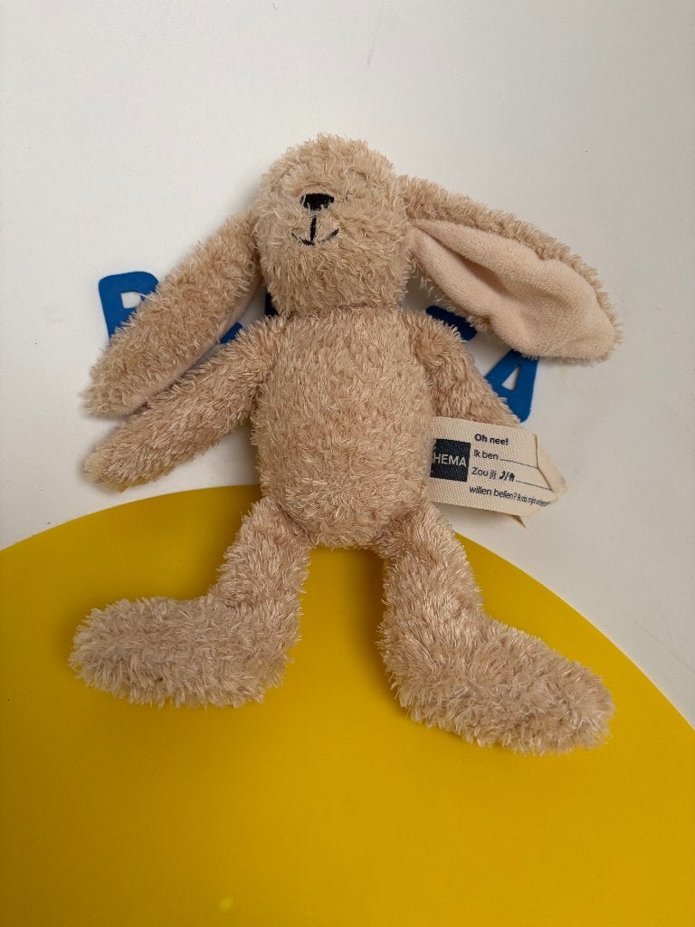 3795 hema konijn konijntje 18 cm, Ophalen of Verzenden, Zo goed als nieuw, Overige typen