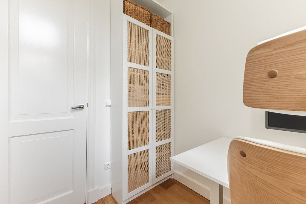 IKEA BILLY / HÖGADAL boekenkast 80x30x202 wit/bamboe, Ophalen, Gebruikt, 200 cm of meer, 50 tot 100 cm