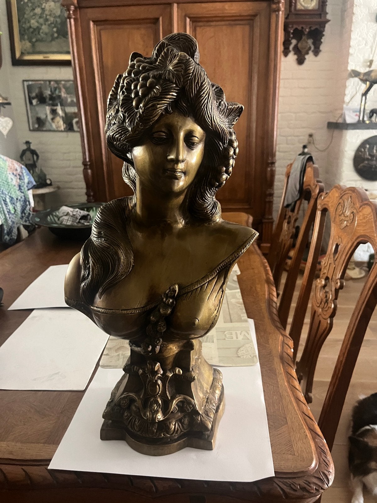 Bronzen beeld, Ophalen of Verzenden, Zo goed als nieuw