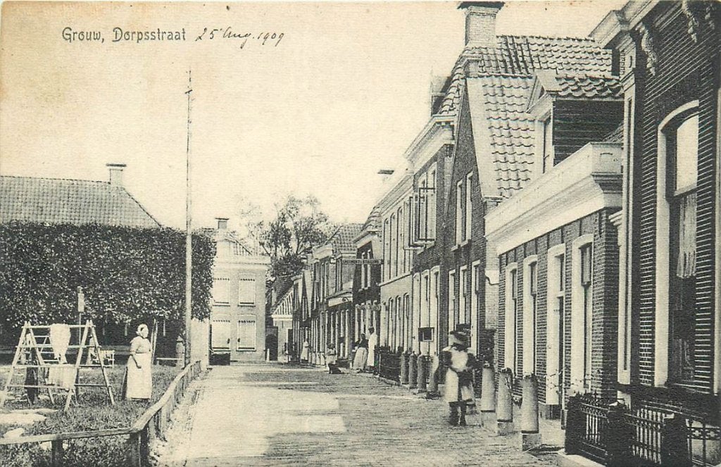 701-252-051 Grou Dorpsstraat, Verzenden, Voor 1920, Friesland