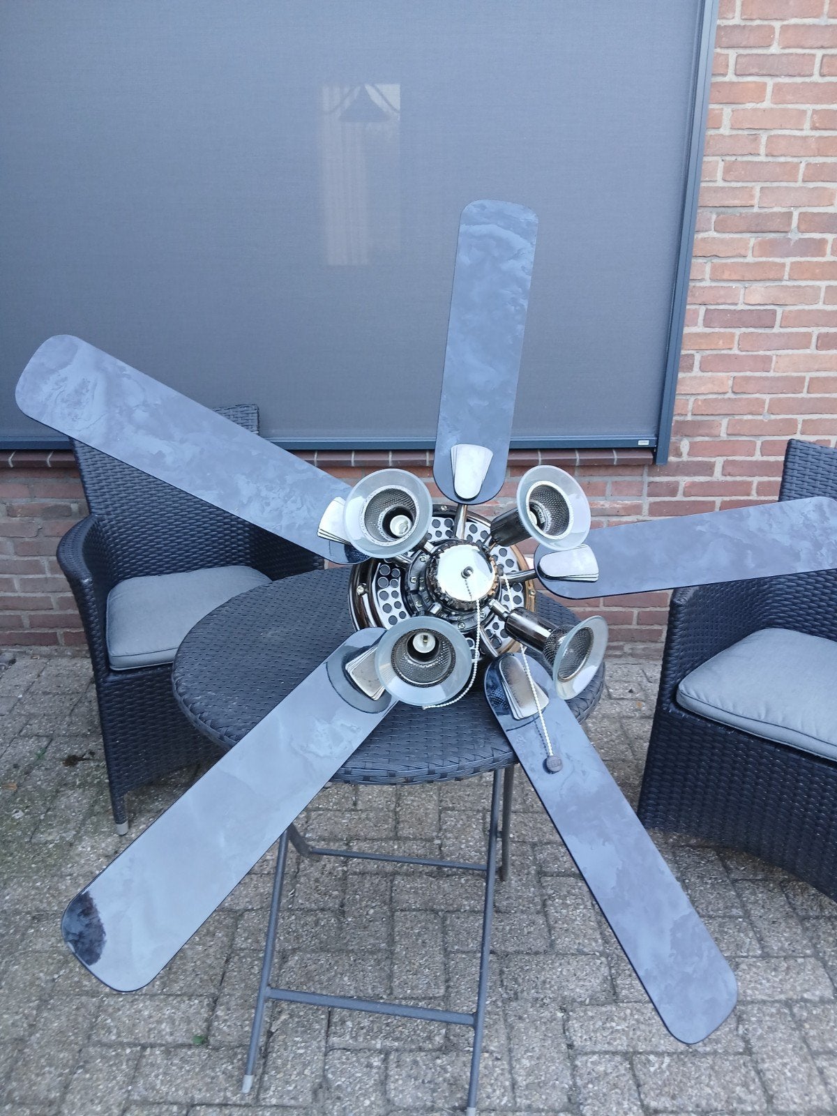 Plafondventilator met verlichting, Ophalen, Gebruikt