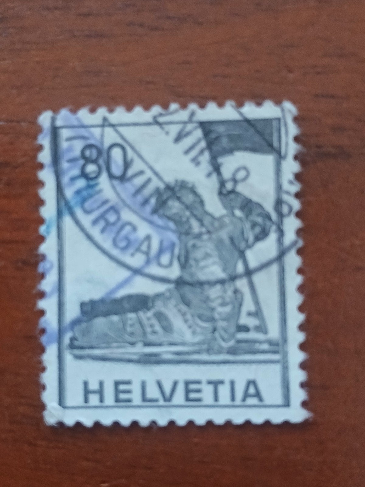 Zeldzame Zwitserse postzegel 1942 - Helvetia, Ophalen of Verzenden, Gestempeld