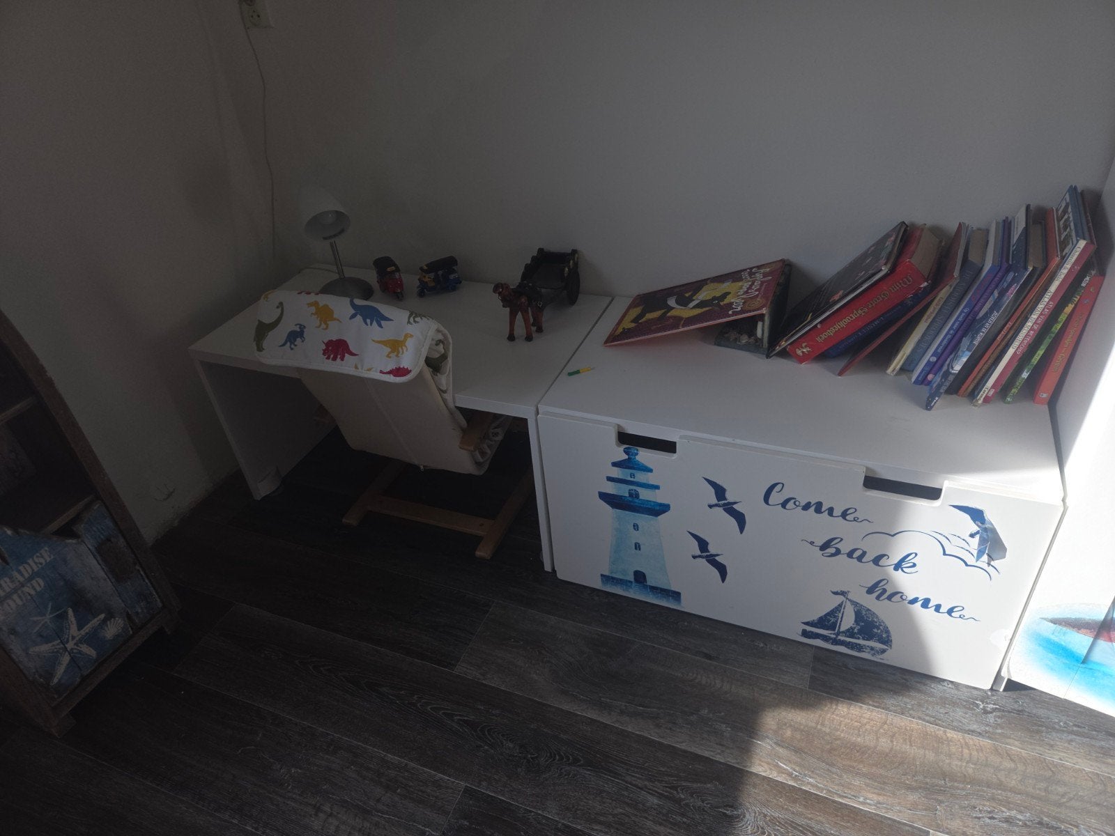 IKEA Småstad Bureau, lade en stoel - complete set, Ophalen, Gebruikt, Stoel