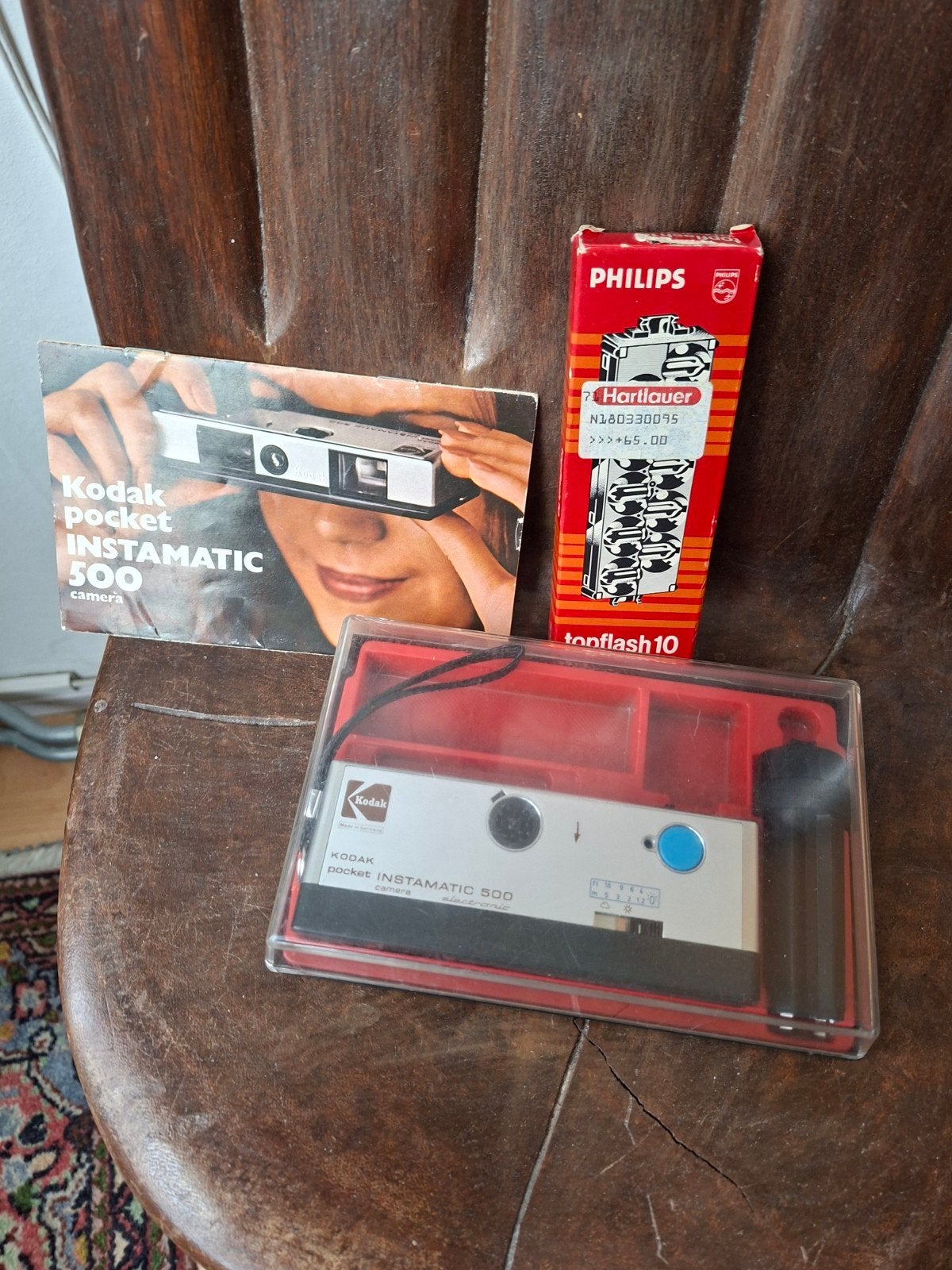 Kodak Pocket Instamatic 500 Camera met Topflash 10, Ophalen of Verzenden, Gebruikt, Compact, Kodak