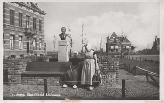 Souburg Standbeeld Louwerse, Verzenden, 1940 tot 1960, Ongelopen, Zeeland