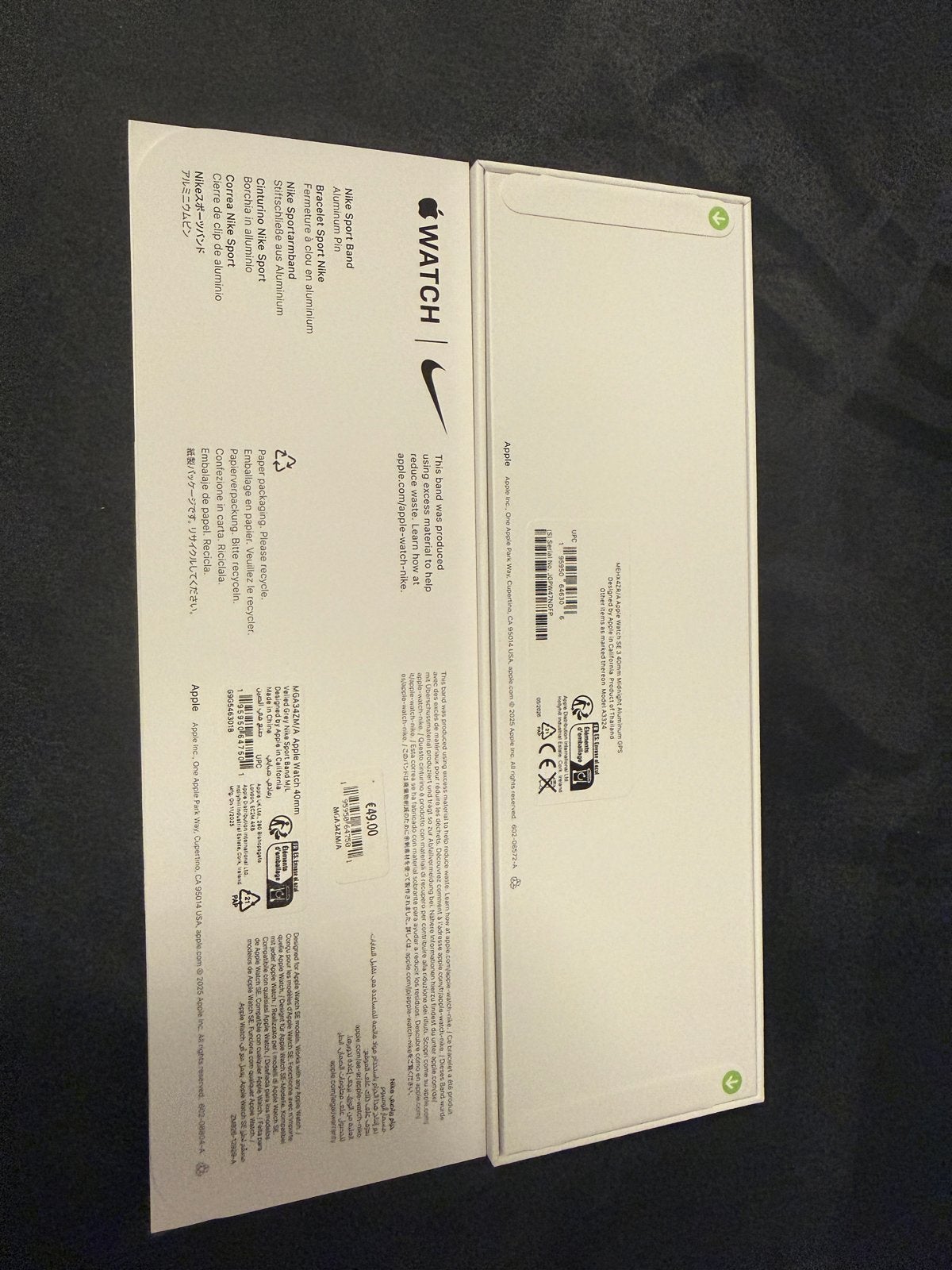 Geseald  Apple Watch SE 3 Midnight Aluminium met Nike Sport, Sieraden, Tassen en Uiterlijk, Smartwatches, Afstand, IOS, Nieuw