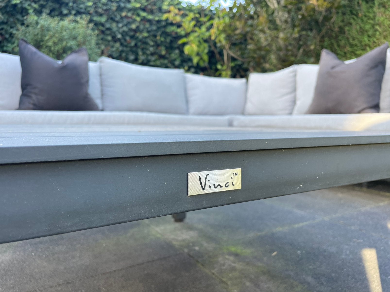 Foto 3 van Aluminium L-vormige loungeset Vinci (Exterioo) – Lichtgrijs