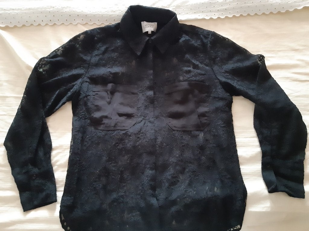 Nieuwe Dames Blouse maat L merk Second Female, Kleding | Dames, Maat 38/40 (M), Merk Second Female, Zwart, Nieuw