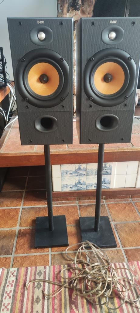 Bowers & Wilkins DM602 S2 speakers met stands, Ophalen, Gebruikt, 60 tot 120 watt, Bowers & Wilkins (B&W)