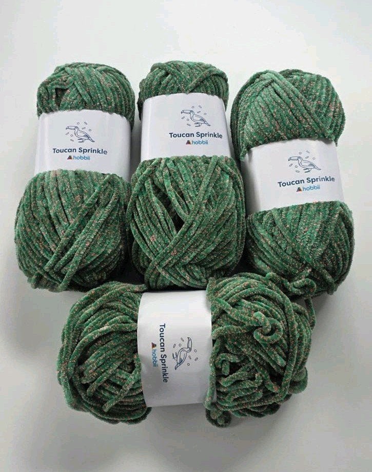 groen met roze chenille garen, Hobby en Vrije tijd, Breien en Haken, Ophalen of Verzenden, Nieuw, Breien of Haken, Wol of Garen