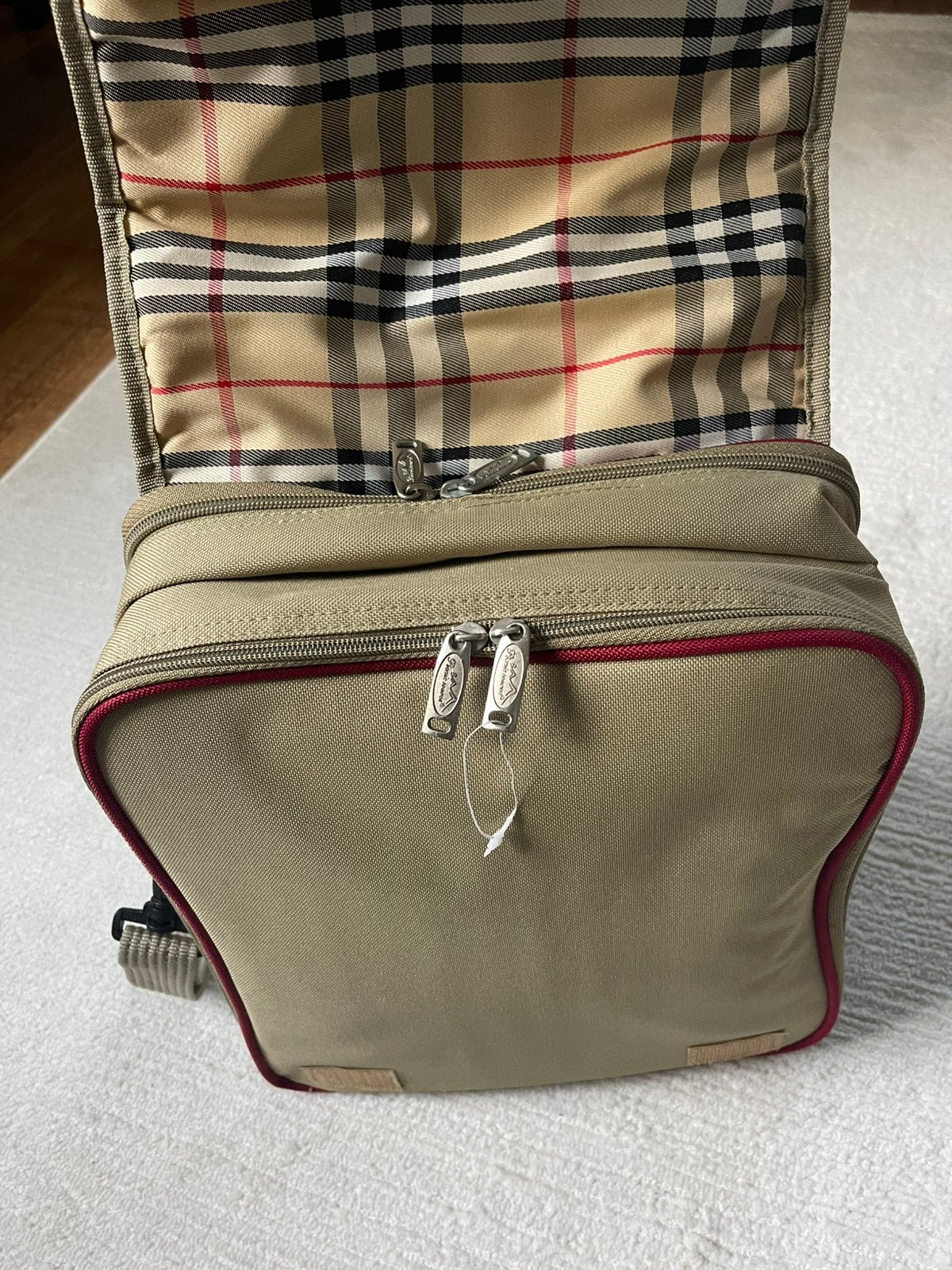 Prachtige Vintage Picknicktas met Thermos, Bestek, Bekers, Ophalen of Verzenden, Zo goed als nieuw