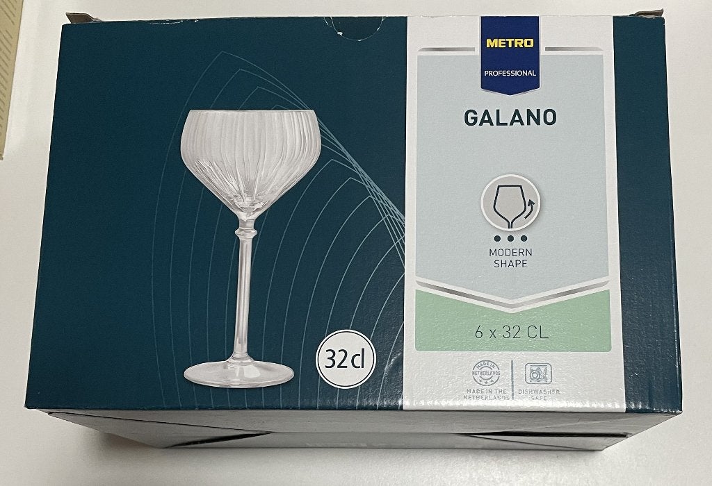 6 stuks Galano coupe glas, Ophalen, Glas of Glazen, Nieuw, Glas