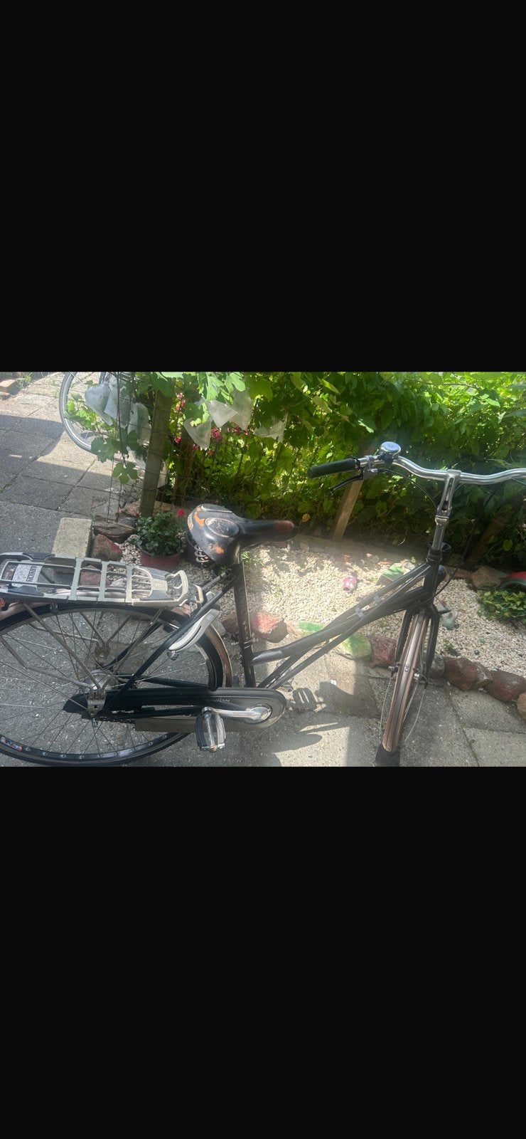 Zwarte damesfiets, Ophalen, Gebruikt, Minder dan 10 versnellingen, Overige merken