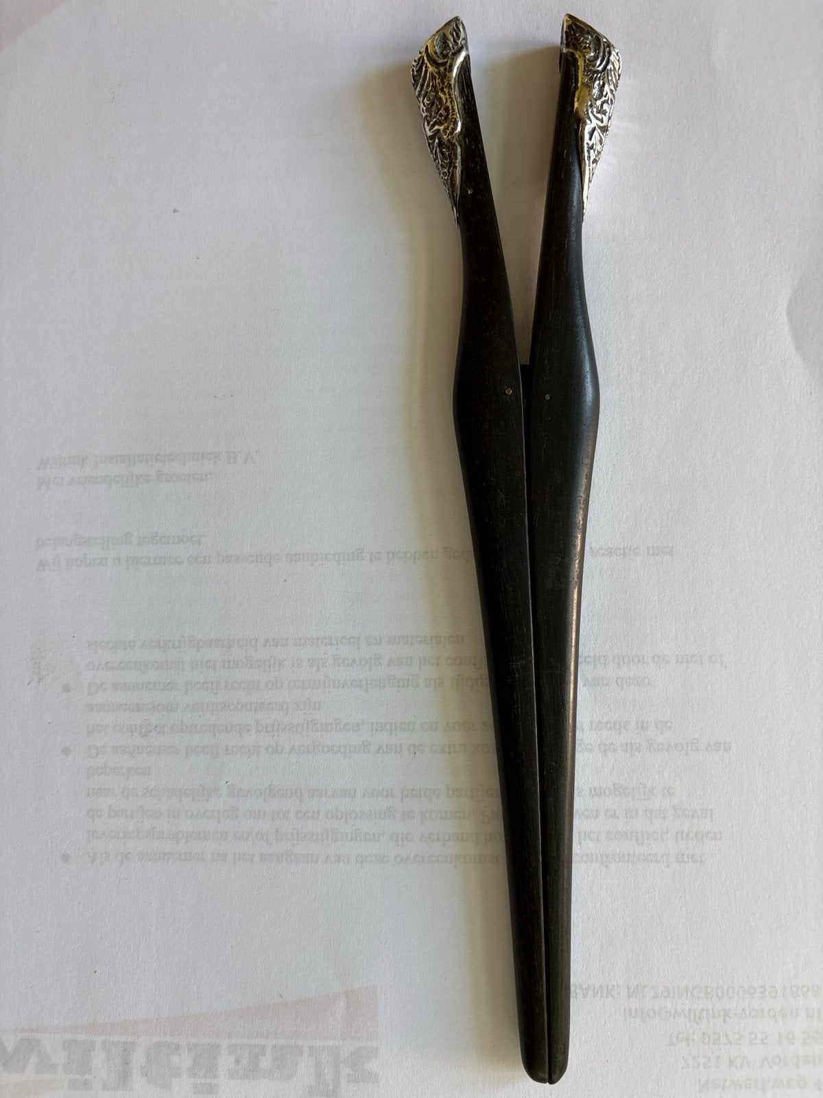 Antieke Handschoen Stretcher met 9.25 Zilver Beslag, Ophalen of Verzenden, Zilver