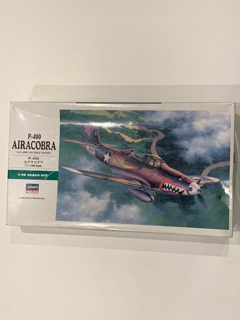 1:48 Hasegawa P-400 Aria-Cobra modelkit nieuw, Ophalen of Verzenden, Zo goed als nieuw, Groter dan 1:72, Hasegawa