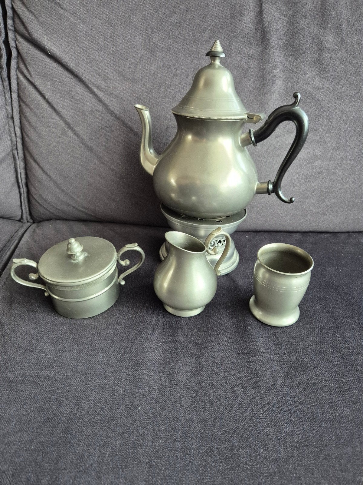 Antiek - Tinnen set, Antiek en Kunst, Antiek | Tin, Ophalen of Verzenden