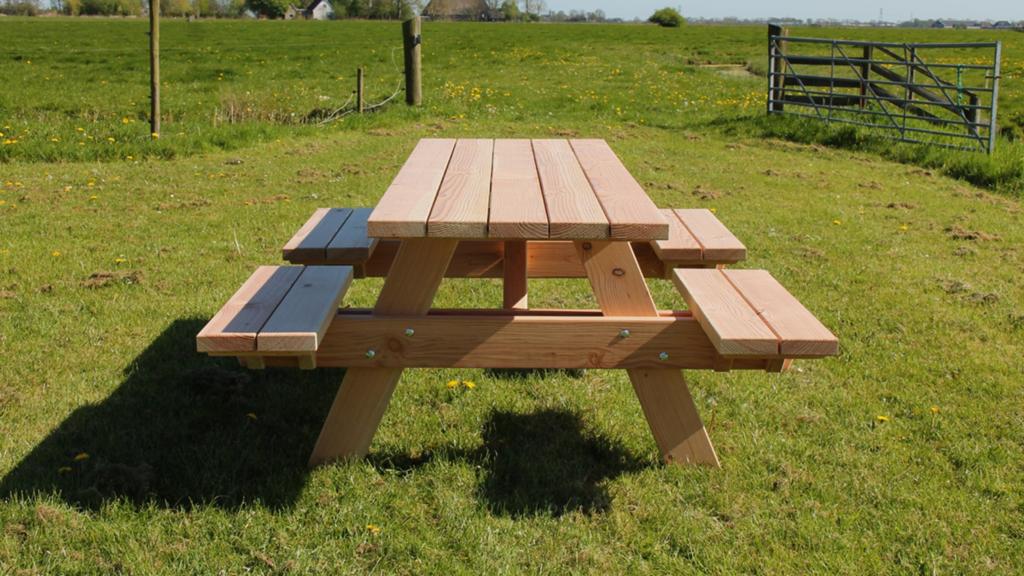 Houten Picknicktafel met Open Instap - Nieuw